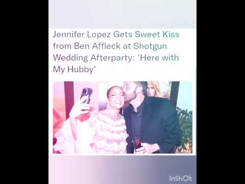 Jennifer Lopez Gets Sweet Kiss from Ben Affleck at Shotgun Wedding Afterparty: 'Here with My Hubby'
