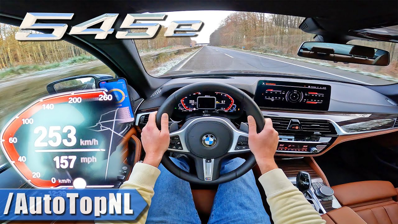 2022 BMW 5 Series G30 545e | 0-100 100-200 1/4 MILE & TOP SPEED on AUTOBAHN by AutoTopNL