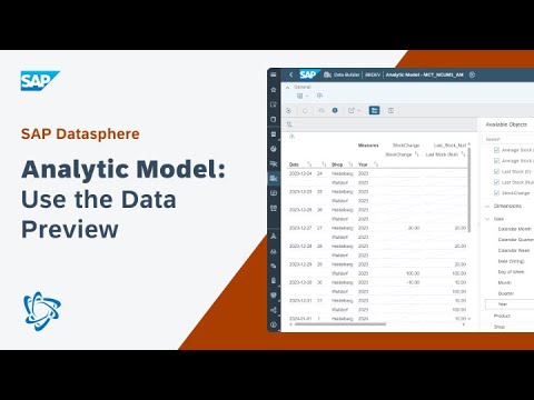 Use the Analytic Model Data Preview: SAP Datasphere