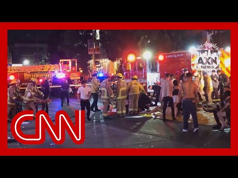 At least 30 hurt after vehicle strikes LA crowd. The driver was then shot by bystander, police say.