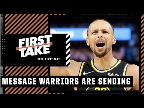 What message are the Warriors sending to the West? | First Take video clip