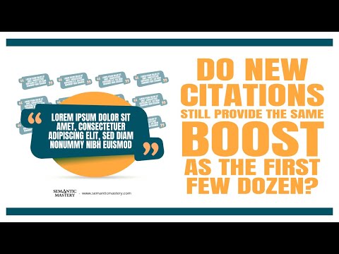 Do New Citations Still Provide The Same Boost As The First Few Dozen?