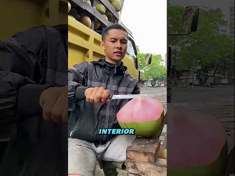This Coconut Looks Normal… Until You Cut It Open 😨#shortsvideo