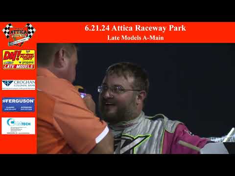 6.21.24 Attica Raceway Park Late Models A-Main - dirt track racing video image