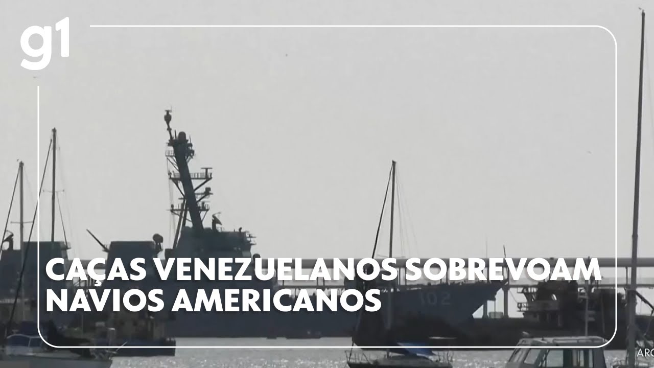 Caças venezuelanos sobrevoam navios americanos
