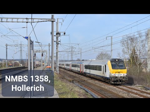 4K | NMBS I11 en I10 rijtuigen + 1358 komen door Hollerich als IC 2106 naar Luxembourg!