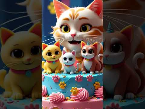 Bash birthday party #DreamScreenAI Happy birthday to you 🎂🥳#happybirthday #shortsfeed #cat #shorts