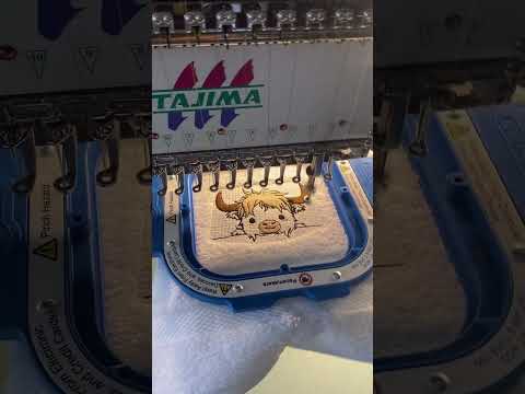 #highlandcow #magnetichoop #towels #embroiderymachine #tajimaembroiderymachine #custom #embroidery