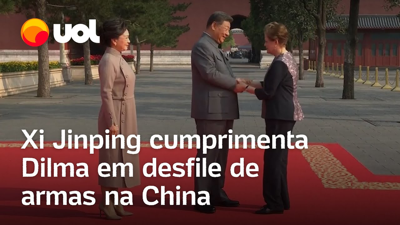 Dilma Rousseff cumprimenta Xi Jinping em desfile de armas na China veja vídeo