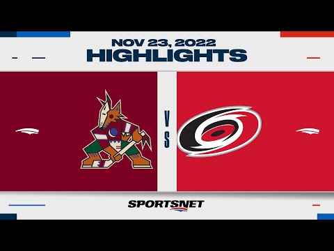 NHL Highlights | Coyotes vs. Hurricanes - November 23, 2022