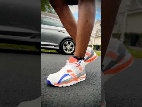 Nike Air Trainer SC high’s on feet (Light Zen gray/white silhouette) #airtrainer #nikestyle #onfeet