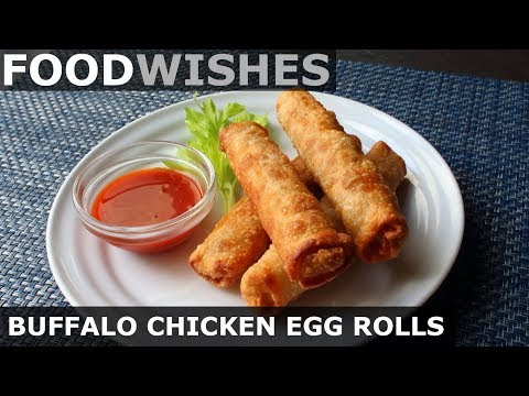 Mini Buffalo Chicken Egg Rolls - Food Wishes