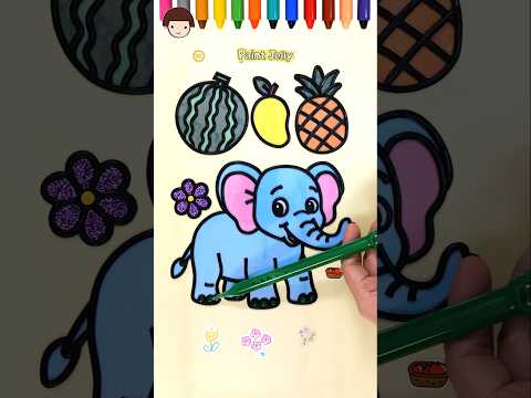 Reverse Creative Art | Jungle Animals! Water Dropper Art #Satisfying shorts #colors