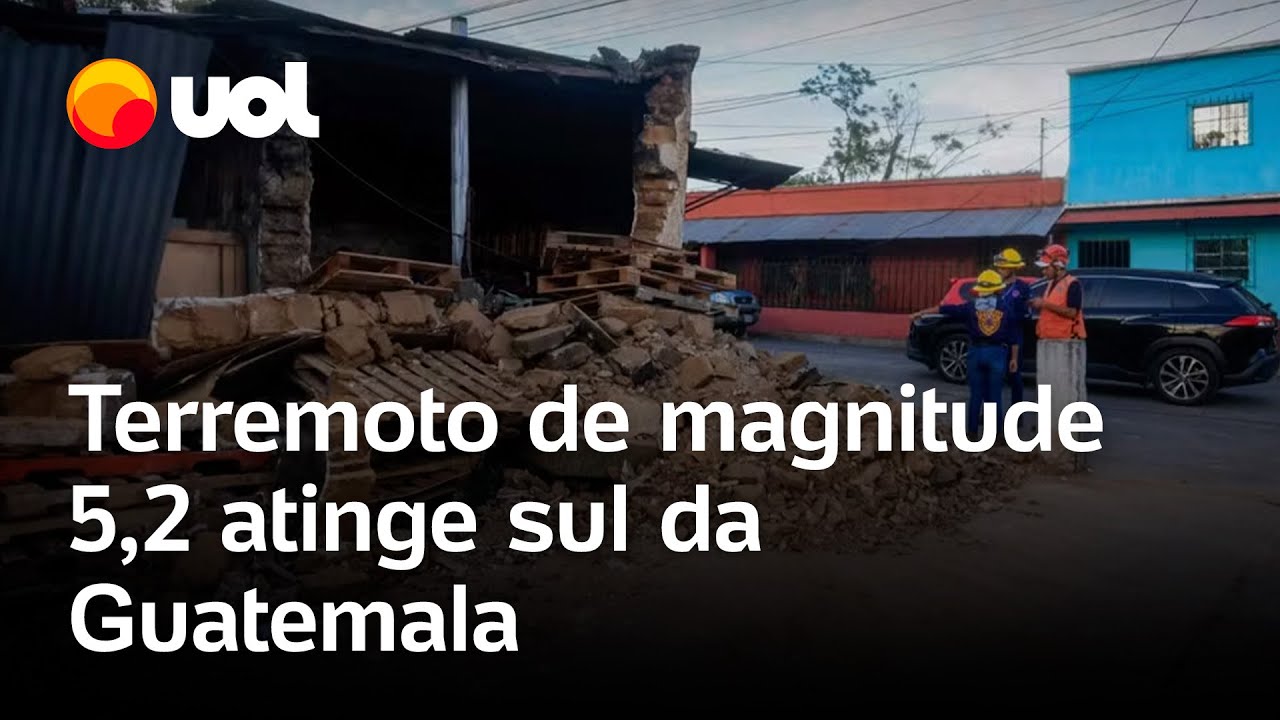 Terremoto na Guatemala: tremor de magnitude 5,2 deixa mortos e faz casas e prédios tremerem