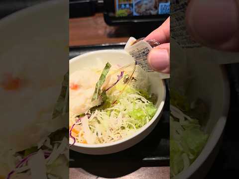 Japanese salad with nifty dressing dispenser