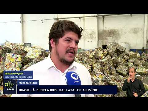 Brasil já recicla 100% das latas de alumínio