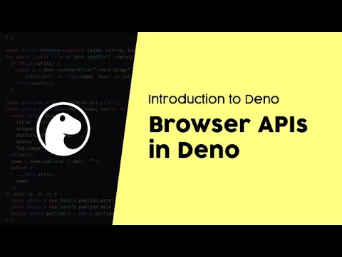 Browser APIs in Deno