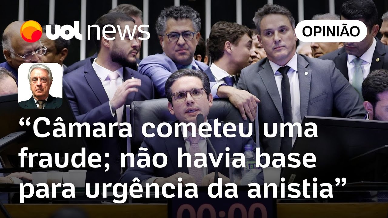 Câmara desvirtua a lei e comete fraude com urgência da anistia diz Wálter Maierovitch