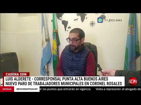 Rodrigo Aristimuño y un nuevo paro de trabajadores municipales en Coronel Rosales