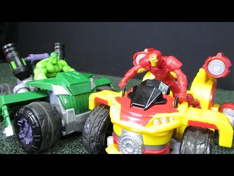 Marvel Avengers Remote Control Iron Man Arc Cycle And Hulk Atomic Rover From Jakks Pacific - UCBvkY-xwhU0Wwkt005XYyLQ