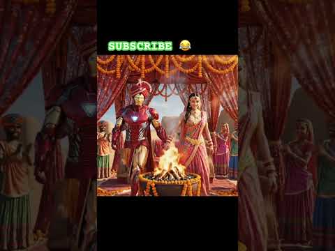 Iron Man का विवाह. #youtubeshorts #funnycartoo #trending #ironman #avengers #viral ##gimini