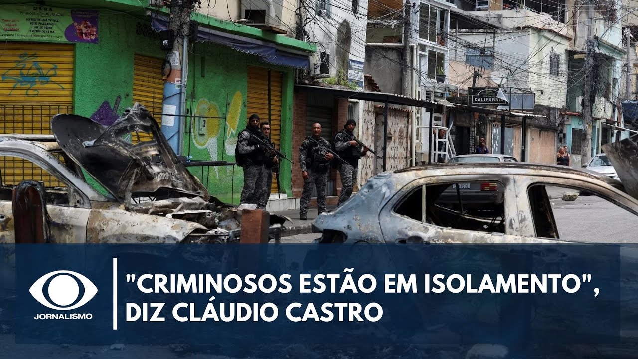Criminosos estão em isolamento diz Cláudio Castro  TV Online Criminosos estão em isolamento diz Cláudio Castro