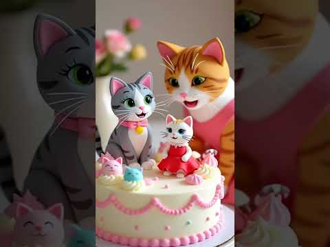 Kuching birthday #DreamScreenAI happy birthday cat videos #shortsfeed #cat #catshorts #shitvral#cat