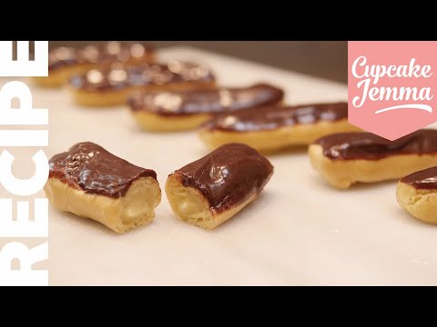 Easy CHOCOLATE ECLAIRS Recipe | Cupcake Jemma