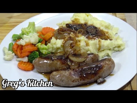 Cooking Dinner - Sausages With Mashed Potatoes and Onion Gravy - UCGXHiIMcPZ9IQNwmJOv12dQ