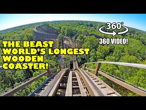 VR 360 The Beast World's Longest Wooden Roller Coaster POV Kings Island Ohio - UCT-LpxQVr4JlrC_mYwJGJ3Q