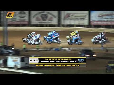 BAPS Motor Speedway | PA Sprint Speedweek Feature Highlights | 6/25/23 - dirt track racing video image