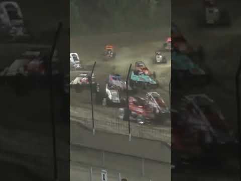 Non Wing Crate crash at Wilmot Raceway. - dirt track racing video image