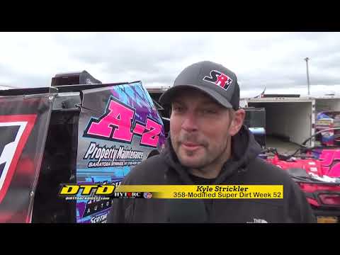 Super Dirt Week 52-Kyle Strickler in a 358-Modified - dirt track racing video image