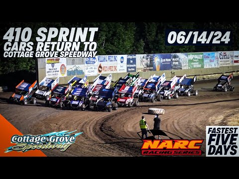 410 Sprint Cars A Main - NARC’s Return to Cottage Grove Speedway - June 14th, 2024 - dirt track racing video image