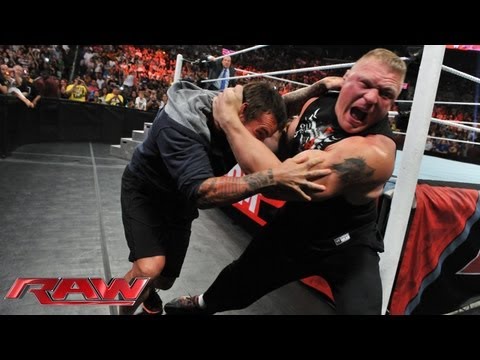 Brock Lesnar attacks CM Punk: Raw, July 15, 2013 - UCJ5v_MCY6GNUBTO8-D3XoAg