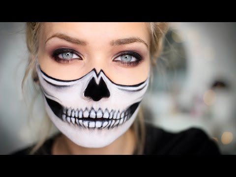 Half Skull Halloween Makeup Tutorial - UCBKFH7bU2ebvO68FtuGjyyw