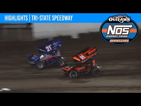 World of Outlaws NOS Energy Drink Sprint Cars | Tri-State Speedway | April 20, 2024 | HIGHLIGHTS - dirt track racing video image