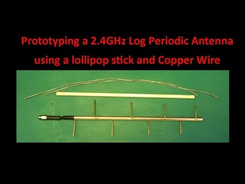 Prototyping a 2 4GHz Log Periodic Antenna using a lollipop stick and Copper Wire - UCHqwzhcFOsoFFh33Uy8rAgQ