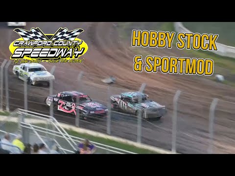Hobby Stock & Sportmod | Crawford County Speedway | 6-16-2023 - dirt track racing video image