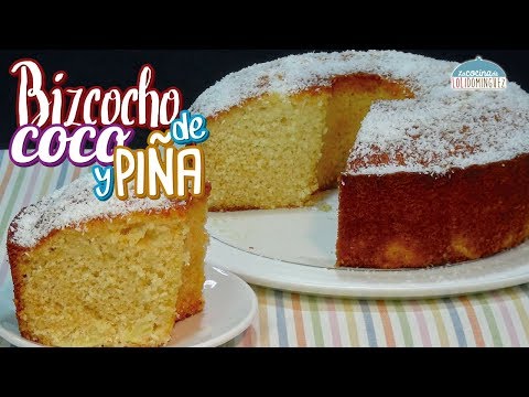 Bizcocho de coco y piña (Ananás) - Súper jugoso y muy fácil - Recetas paso a paso. Loli Domínguez - UC5ONfXPjWgqElh0NZaRJ1tg