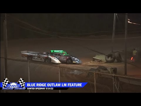 Blue Ridge Outlaw Late Model Feature - Sumter Speedway 5/14/22 - dirt track racing video image