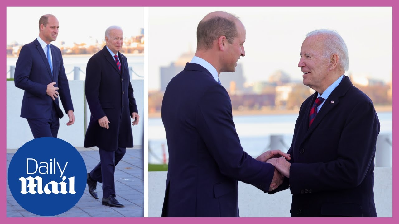 ‘Where’s your top?’ Joe Biden and Prince William meet in Boston