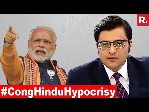 PM Narendra Modi Smashes Congress Hindu Hypocrisy | The Debate With Arnab Goswami