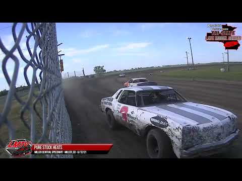 Pure Stock Full Night &amp; Super Stock Heats | Miller Central Speedway | 6-12-2021 - dirt track racing video image