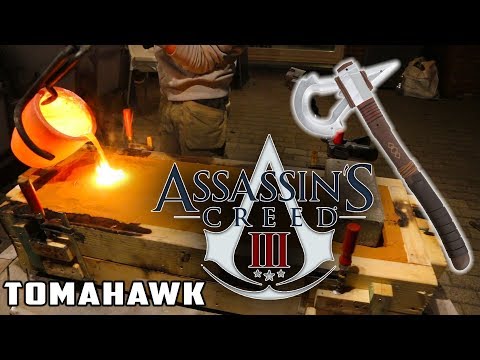 Casting Assassins Creed 3 Tomahawk Axe | Aluminum Casting | Thors Hammer Smashing The Sand !