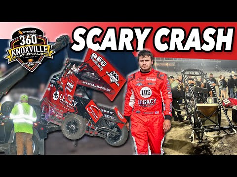 A Scary Ending To 360 Knoxville Nationals.... - dirt track racing video image