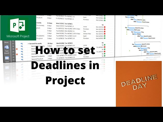 How to Remove and Add Deadlines in a Don Funk Music Video Project
