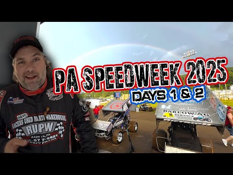 2025 PA Speedweek Gets off To a Rough Start - Dirt Track Sprint Car Racing - dirt track racing video image