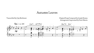 Peter Martin - Autumn Leaves (Transcription)