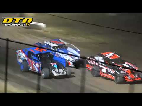 Ransomville Speedway | DIRTcar 358 Modified Feature Highlights | 7/14/23 - dirt track racing video image